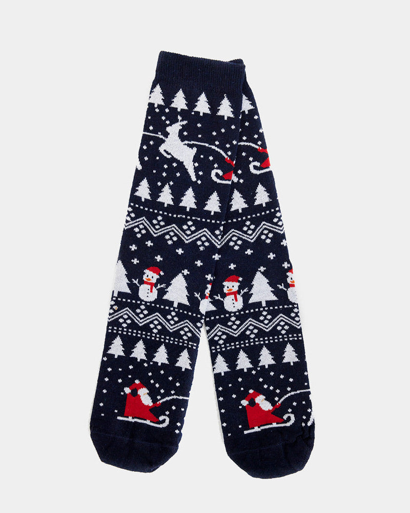 Calcetines Navideñas Unisex Árboles, Muñecos y Papá Noel