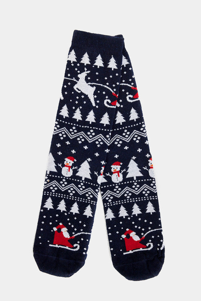Calcetines Navideñas Unisex Árboles, Muñecos y Papá Noel