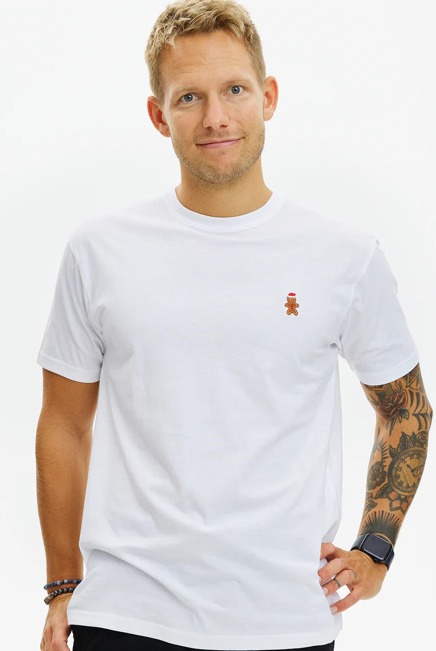 playera de Navidad para Hombre y Mujer Gingercookie Blanca
