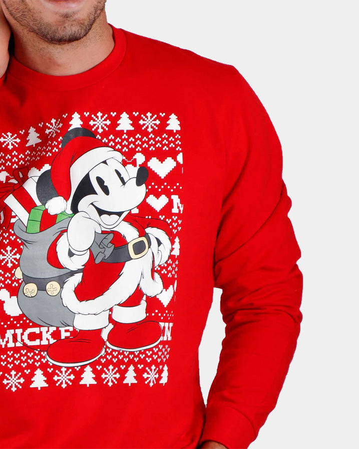 Sudadera Navideña Mickey Hombre Detalle