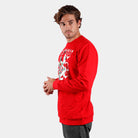 Sudadera Navideña Mickey Hombre Roja