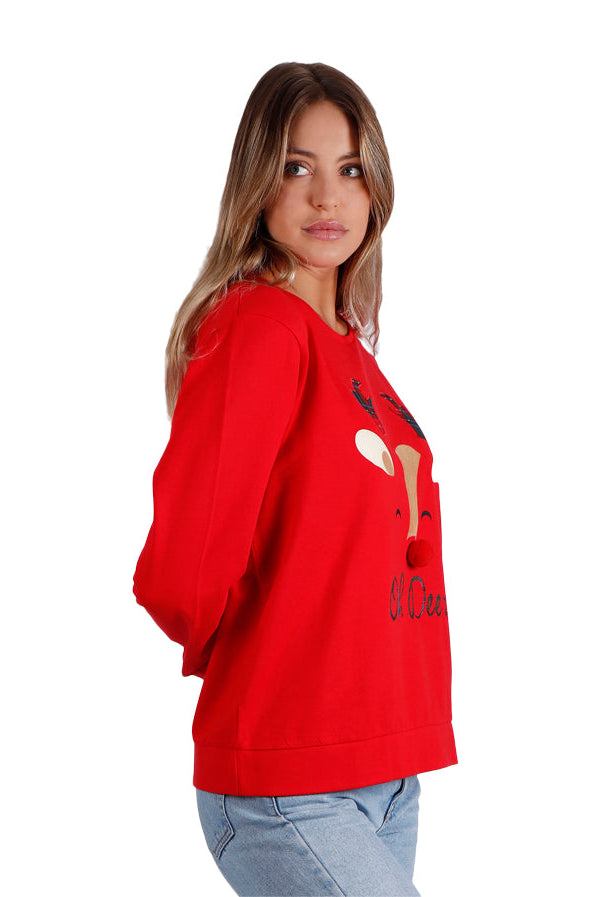 Sudadera Navideña Reno Oh Deer! Mujer