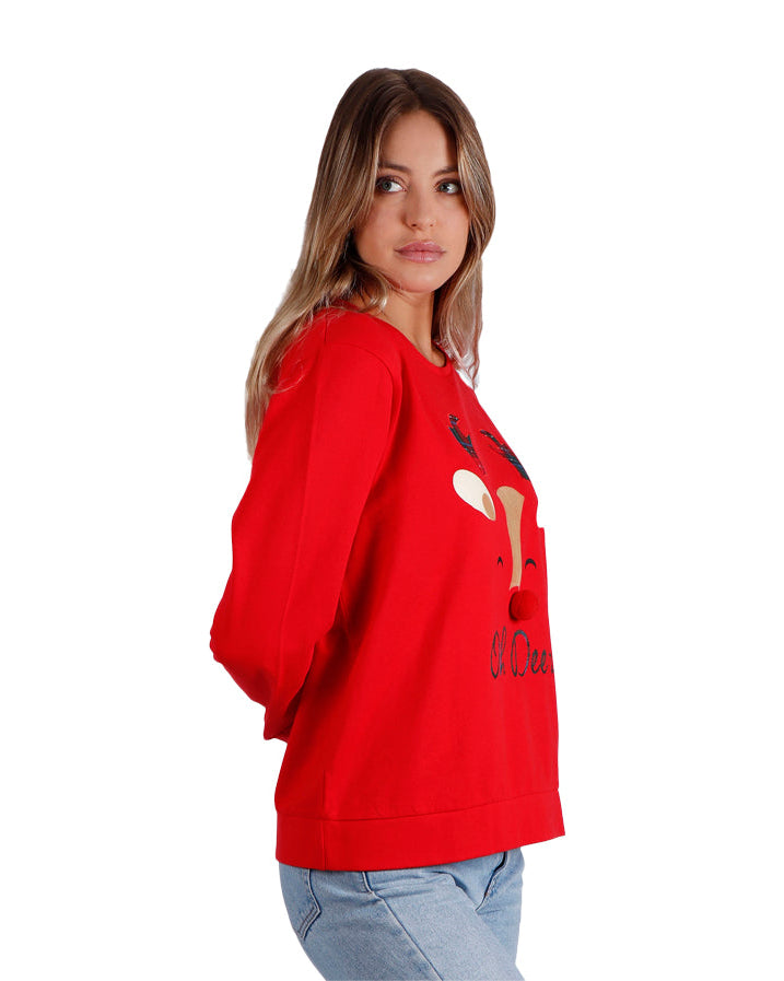 Sudadera Navideña Reno Oh Deer! Mujer