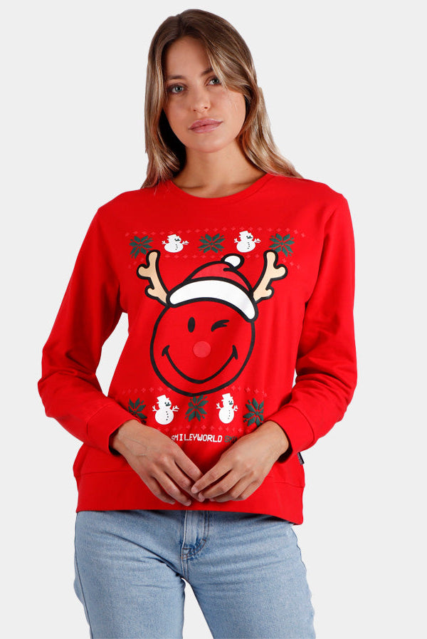 Sudadera Navideña Smile Mujer