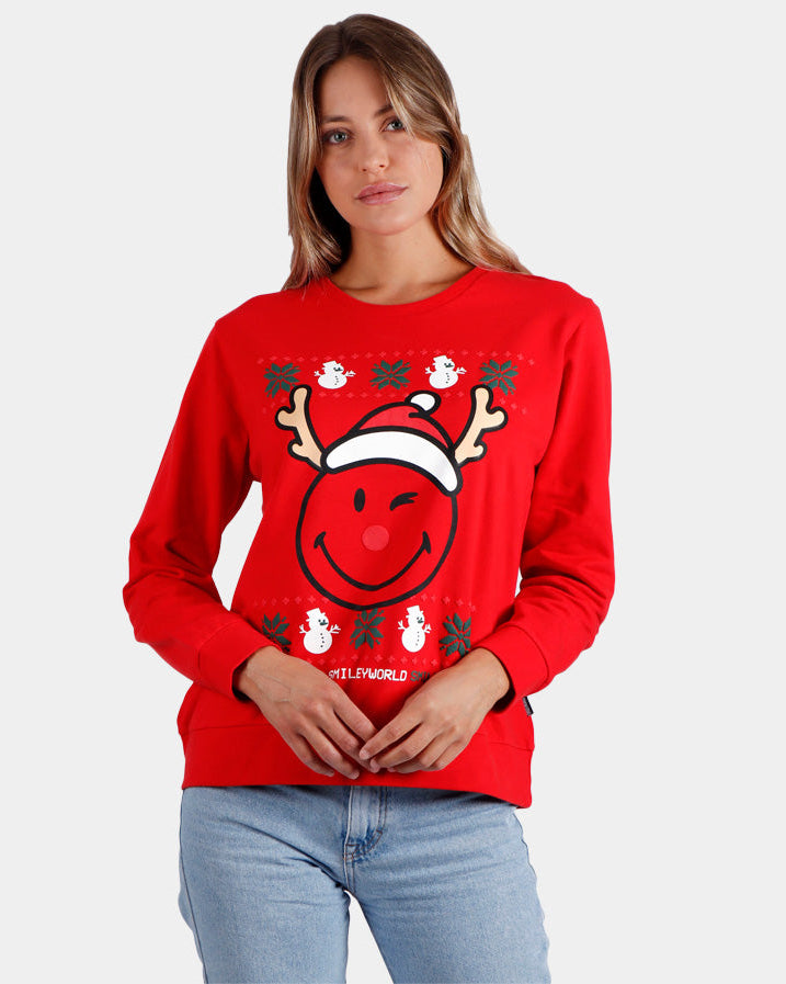 Sudadera Navideña Smile Mujer