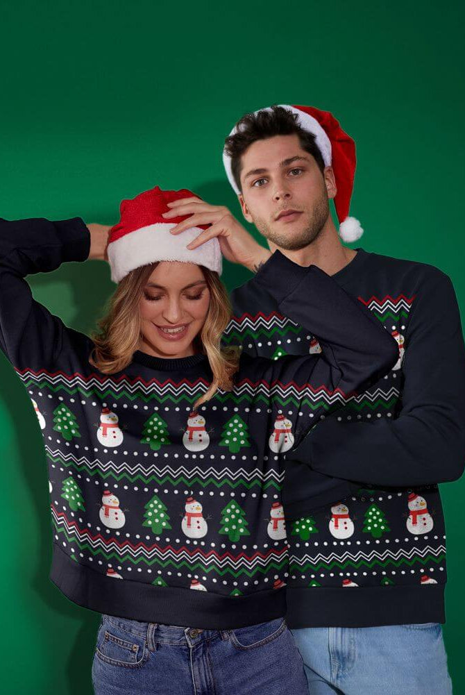 Sudadera Navideña Snow Tree Pareja