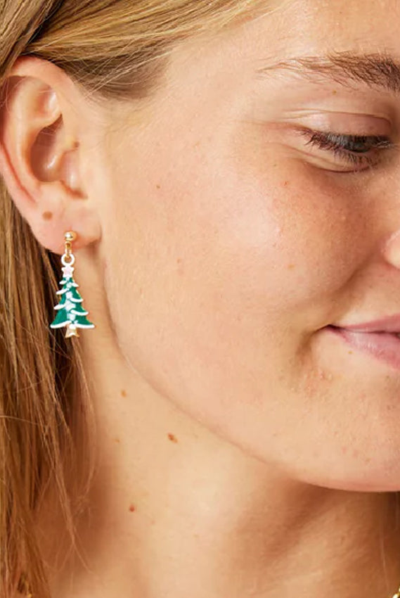 Aretes de Navidad Árbol de Navidad para Mujer