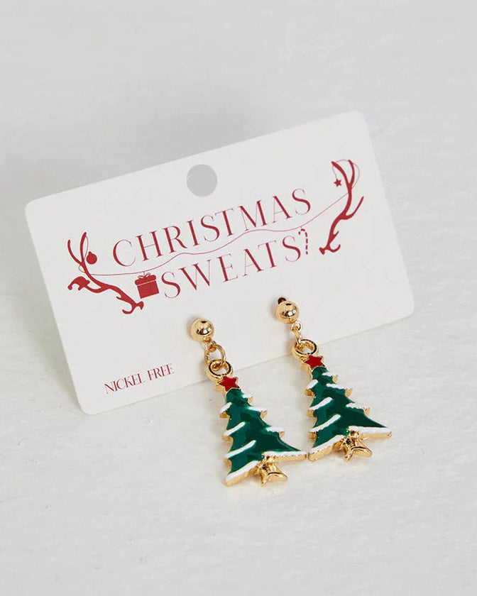 Aretes de Navidad Árbol de Navidad