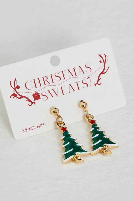 Aretes de Navidad Árbol de Navidad