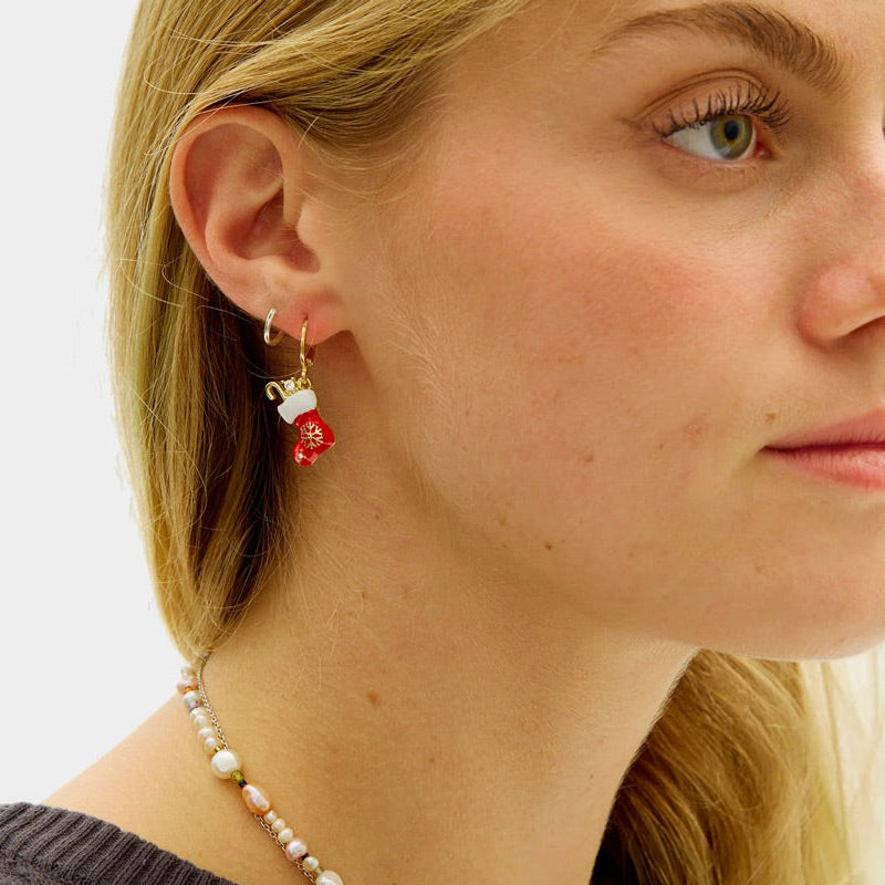 Aretes de Navidad Calcetín de Navidad