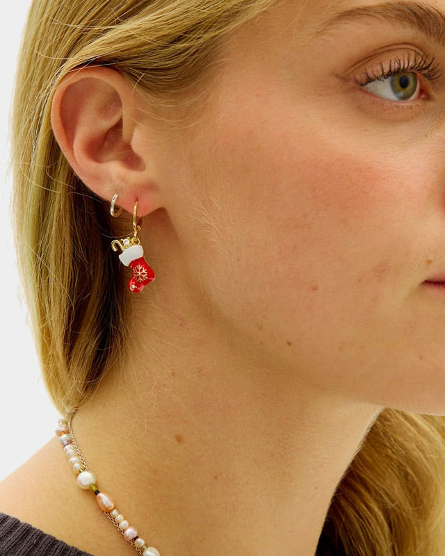 Aretes de Navidad Calcetín de Navidad