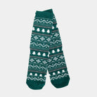 Calcetines Navideñas Unisex Verdes Cenefas