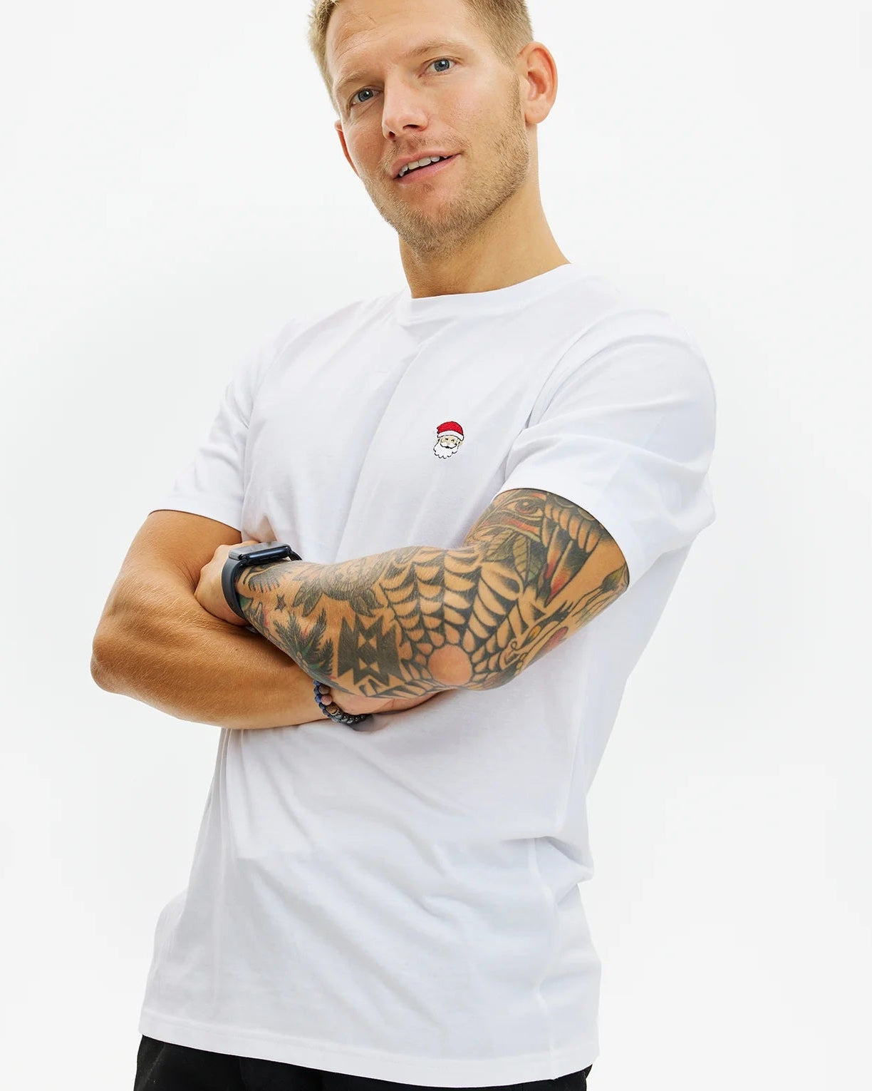 playera de Navidad para Hombre y Blanca Santa