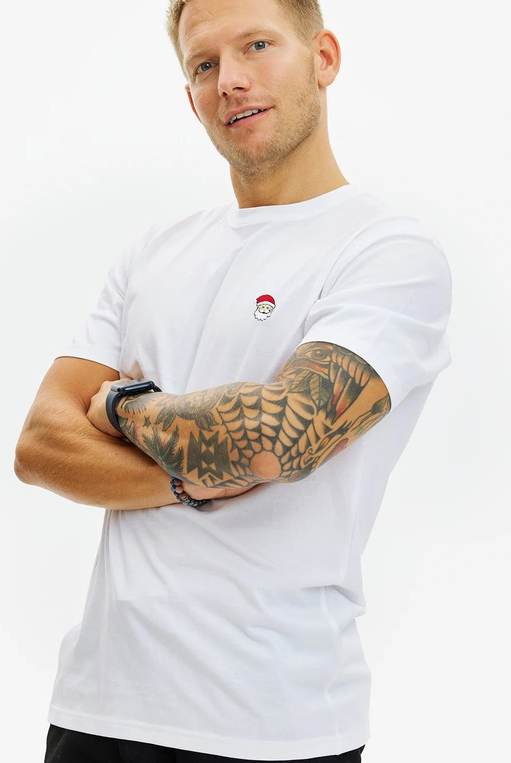 playera de Navidad para Hombre y Blanca Santa