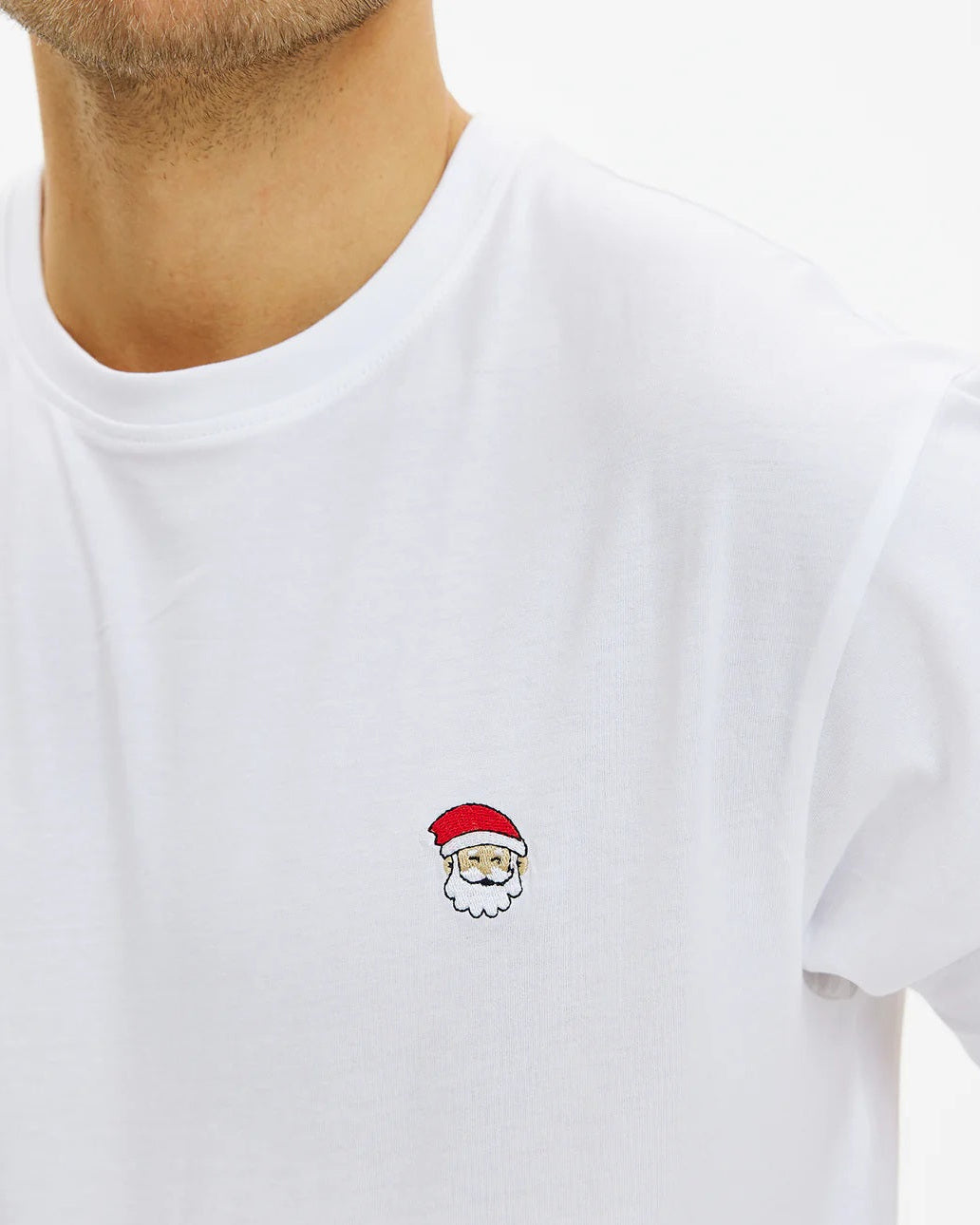 playera de Navidad para Hombre y Mujer Santa Blanca