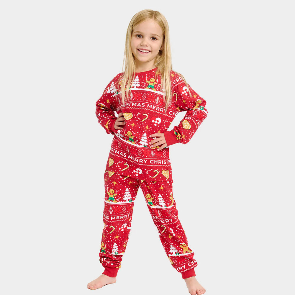 Gingercookies Pijama Navideña para Niños Rojo