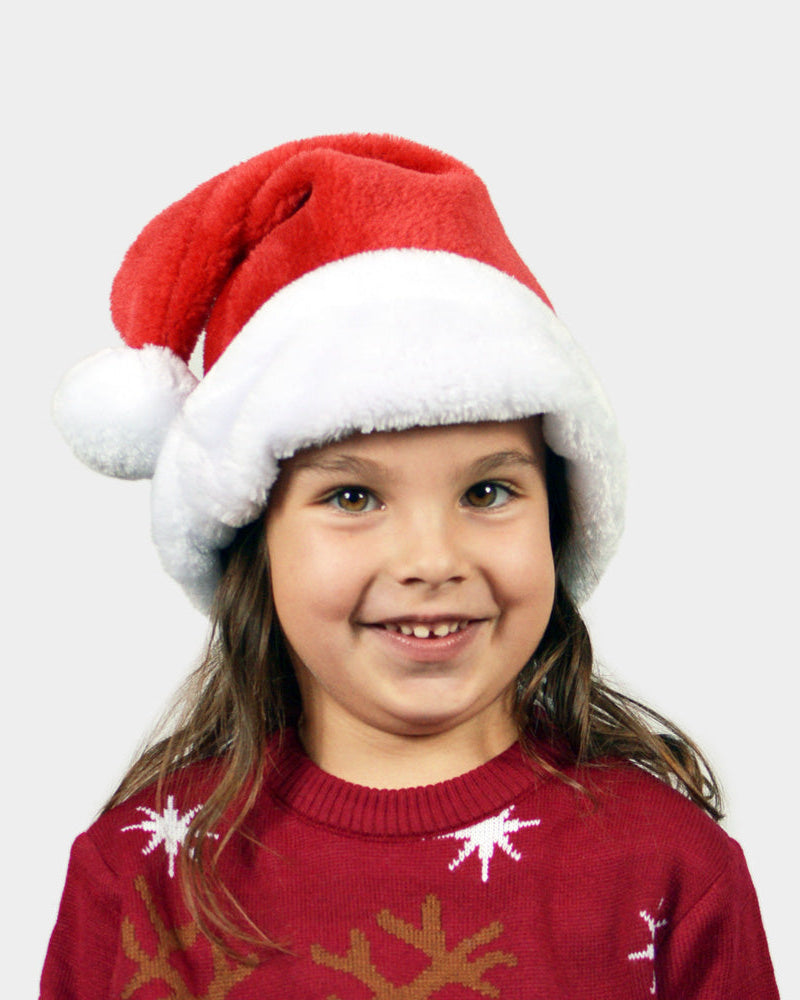 Gorro Navideño Santa Claus Suave y Gordito para Niños