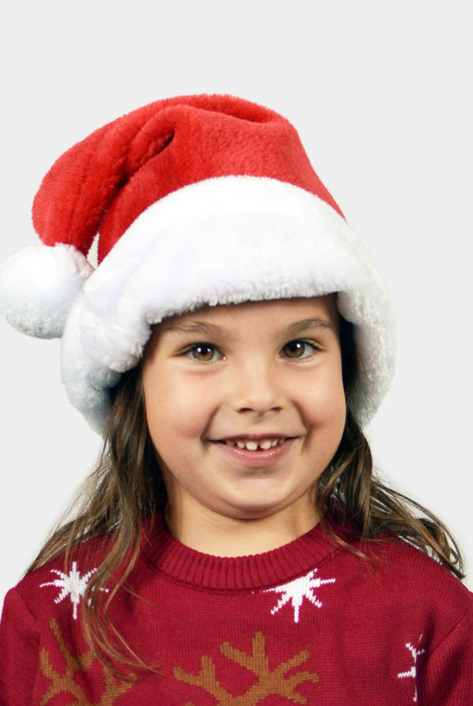 Gorro Navideño Santa Claus Suave y Gordito para Niños