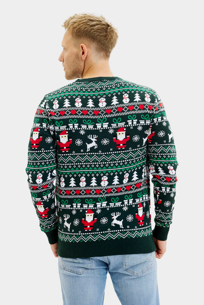 Suéter de Navidad Hombre Green Christmas Algodón Orgánico