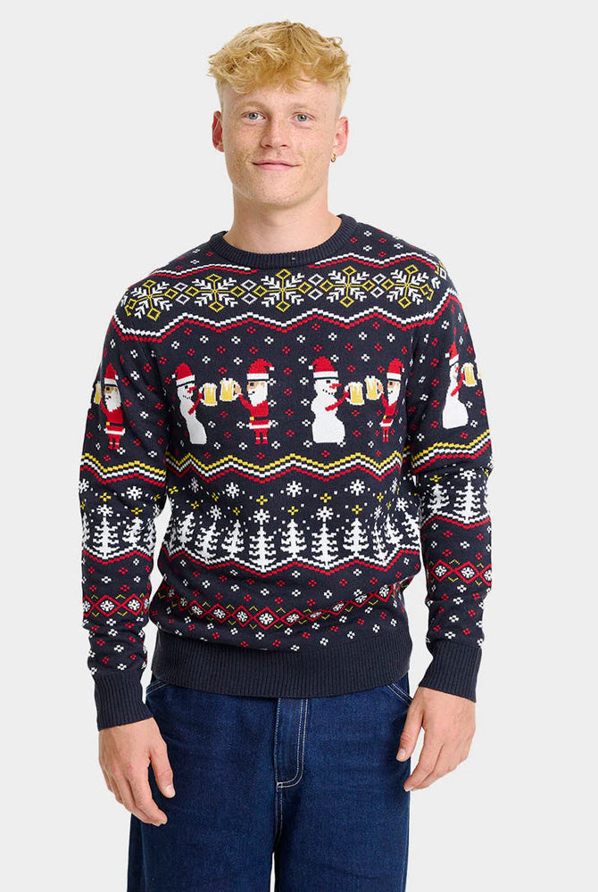 hombre Suéter de Navidad de Pareja Cheers Santa