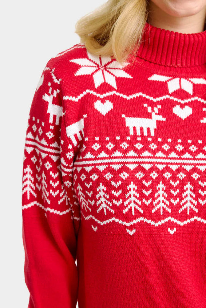 Algodón Orgánico Suéter de Navidad cuello alto Mujer Greenlandish