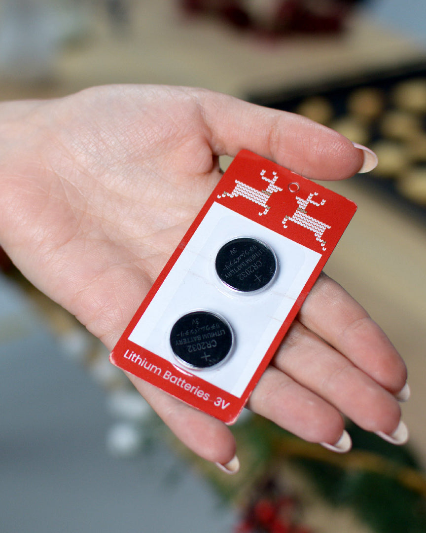 Paquete Extra de 2 Baterías para Suéter de Navidad con Luces LED