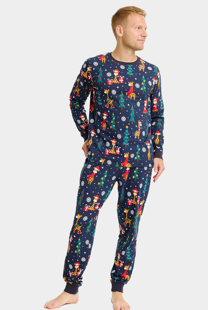 Pijama Navideña para Adultos hombre Unisex Jirafas