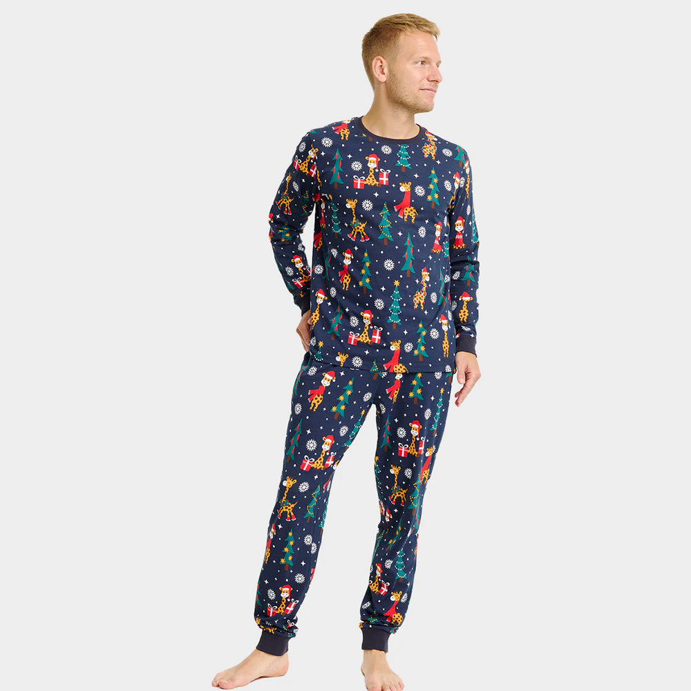 Pijama Navideña para Adultos hombre Unisex Jirafas