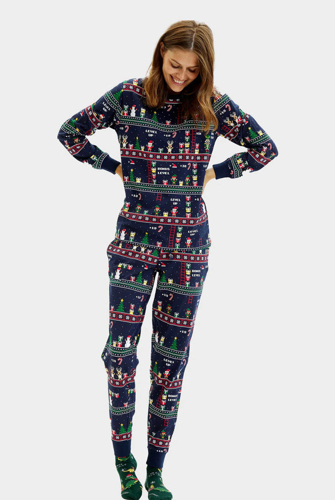 Pijama Navideña para Adultos Mujer Unisex Vintage Gaming