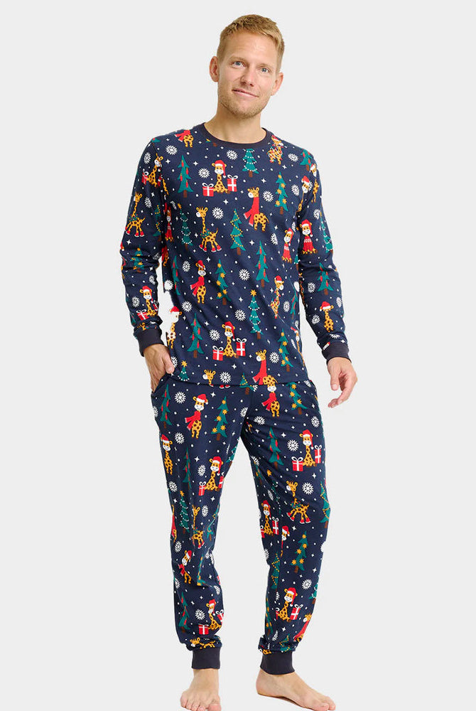 Pijama Navideña para Adultos Unisex Jirafas Hombre