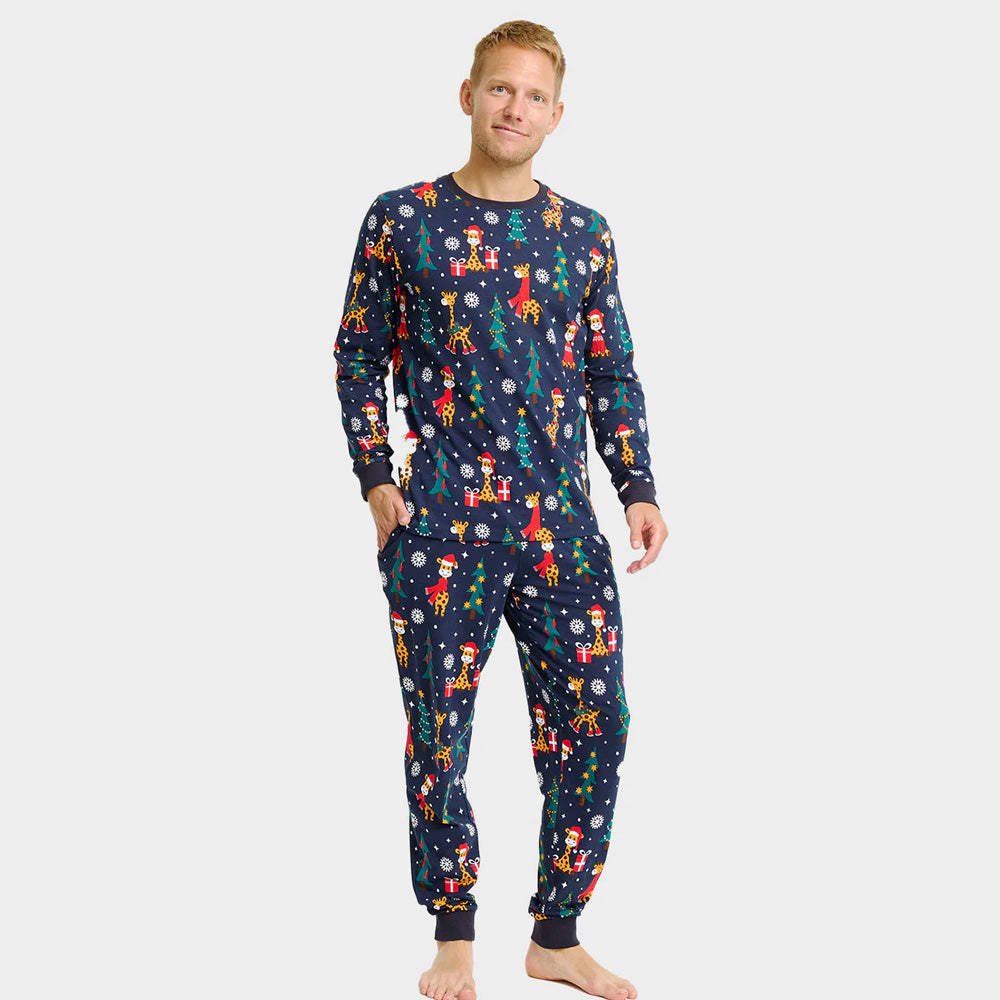 Pijama Navideña para Adultos Unisex Jirafas Hombre
