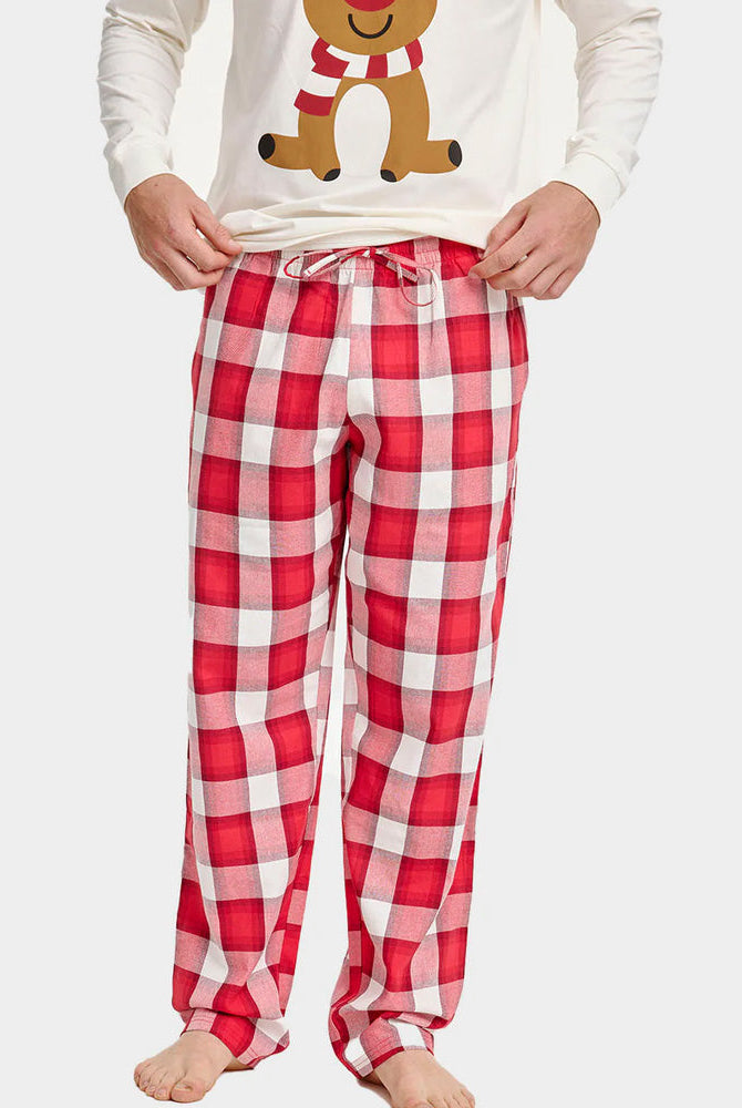 Pijama Navideña para Adultos Unisex Reno Simpático