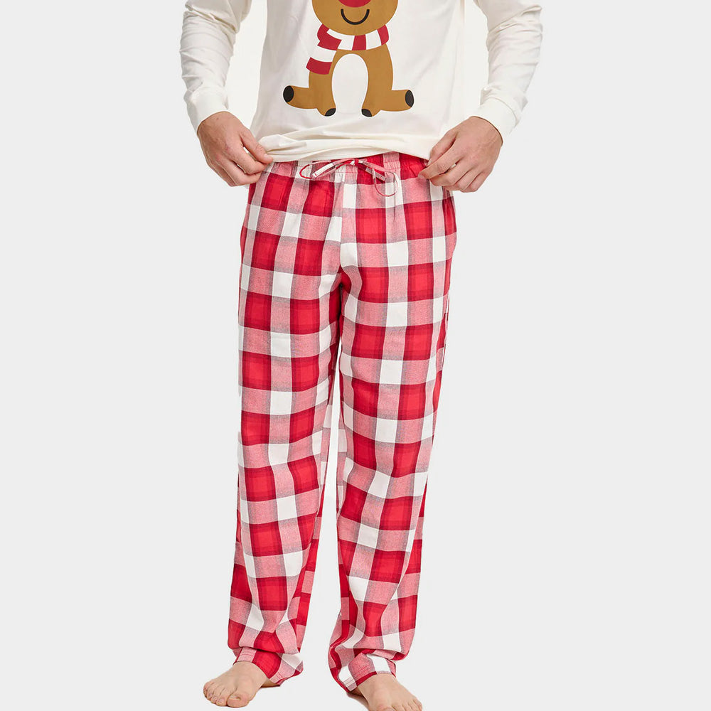 Pijama Navideña para Adultos Unisex Reno Simpático