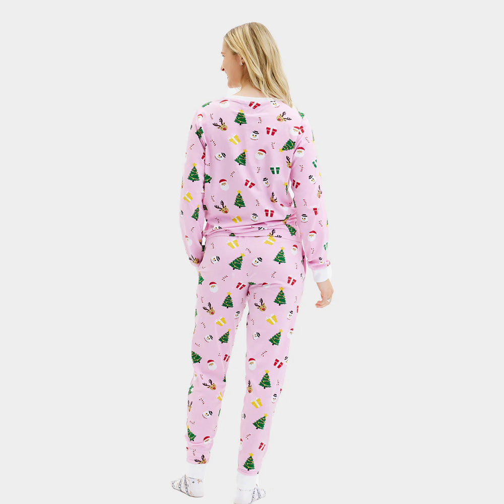 Pijama Navideña para Adultos Unisex Rosa Mujer Motivos Navideños