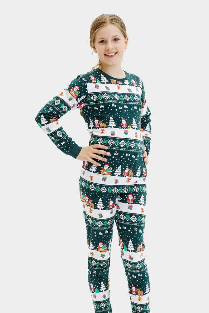 Pijama Navideña para Familia Green Jolly Christmas Niña