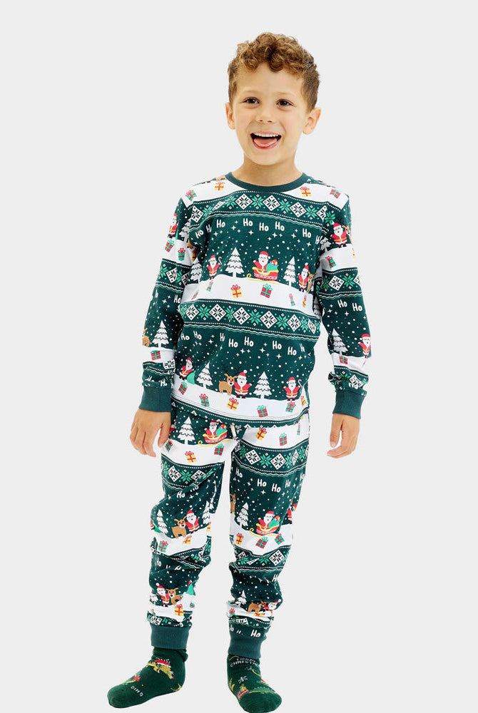 Pijama Navideña para Familia Green Jolly Christmas Niño