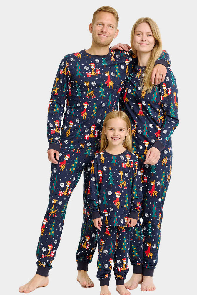 Pijama Navideña para Familia Jirafas