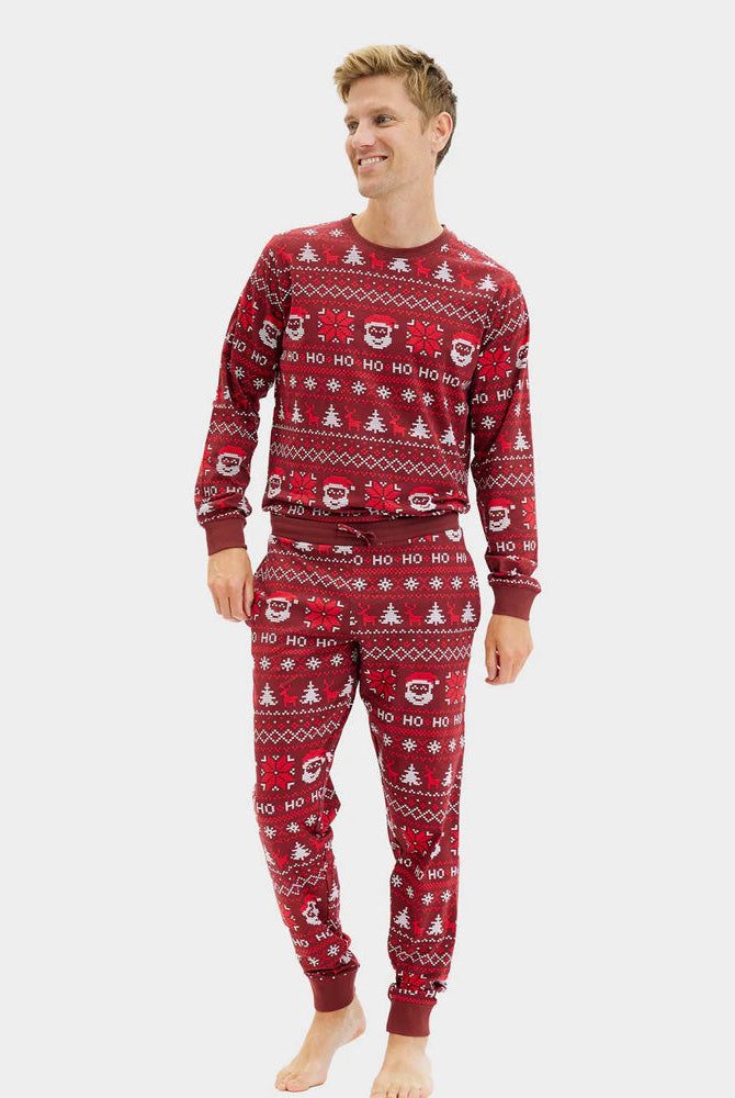 Pijama Navideña para Hombre Unisex Rojo Ho Ho Ho