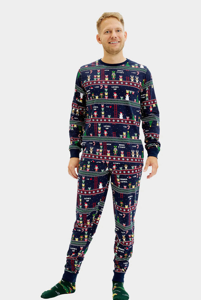 Pijama Navideña para Hombre Unisex Vintage Gaming