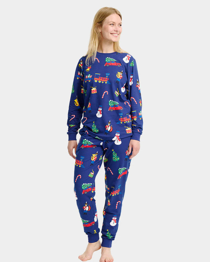 Pijama Navideña Mujer Unisex Juguetes Navideños