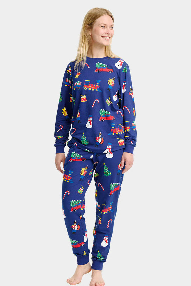 Pijama Navideña Mujer Unisex Juguetes Navideños