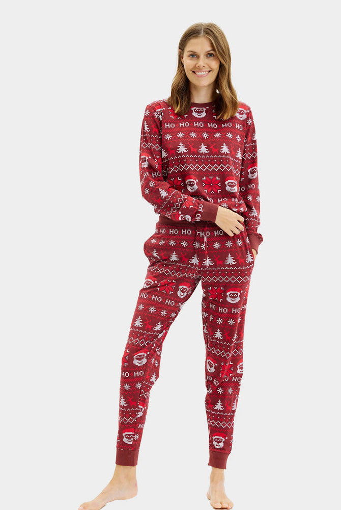 Pijama Navideña para Mujer Unisex Rojo Ho Ho Ho