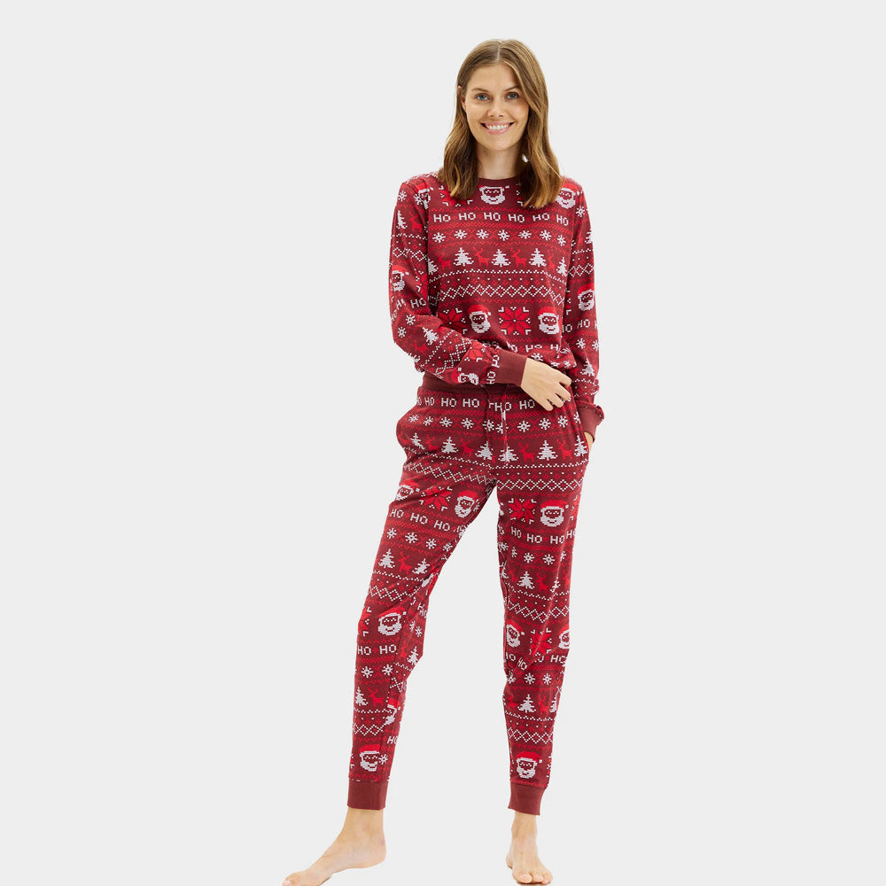 Pijama Navideña para Mujer Unisex Rojo Ho Ho Ho