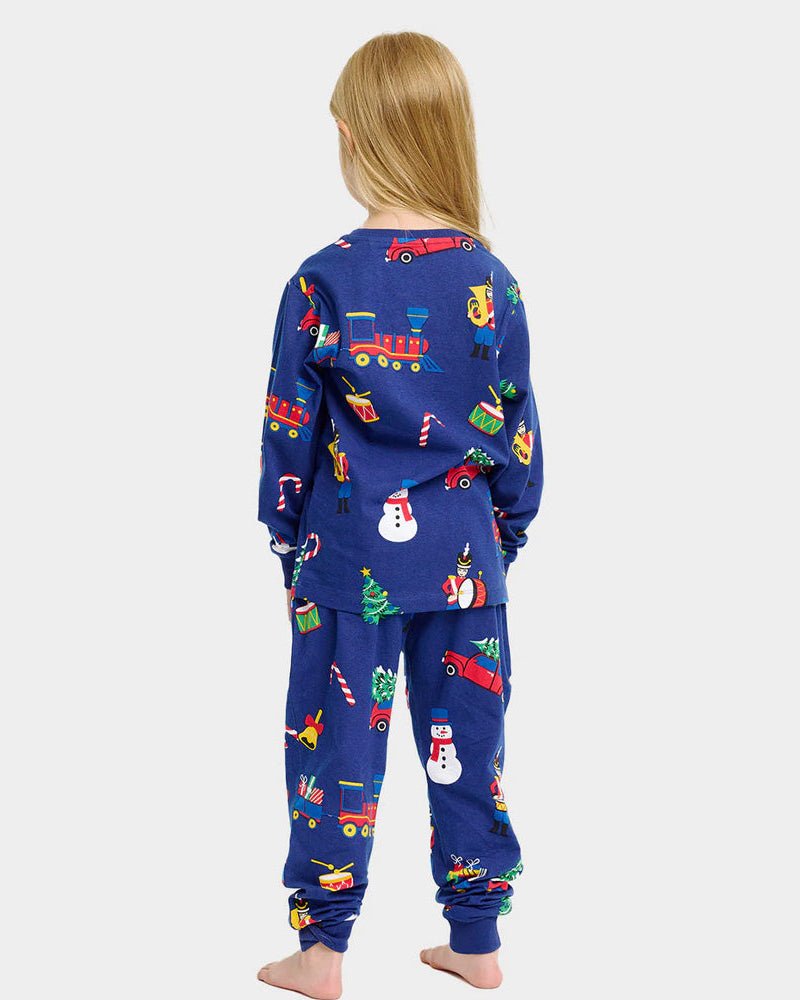 Pijama Navideña para Niño y Niña con Juguetes Navideños