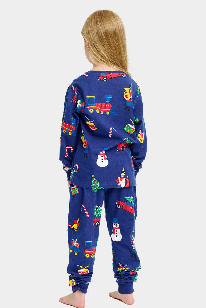 Pijama Navideña para Niño y Niña con Juguetes Navideños