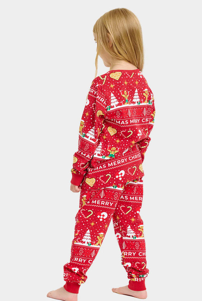 Pijama Navideña para Niños Rojo Gingercookies