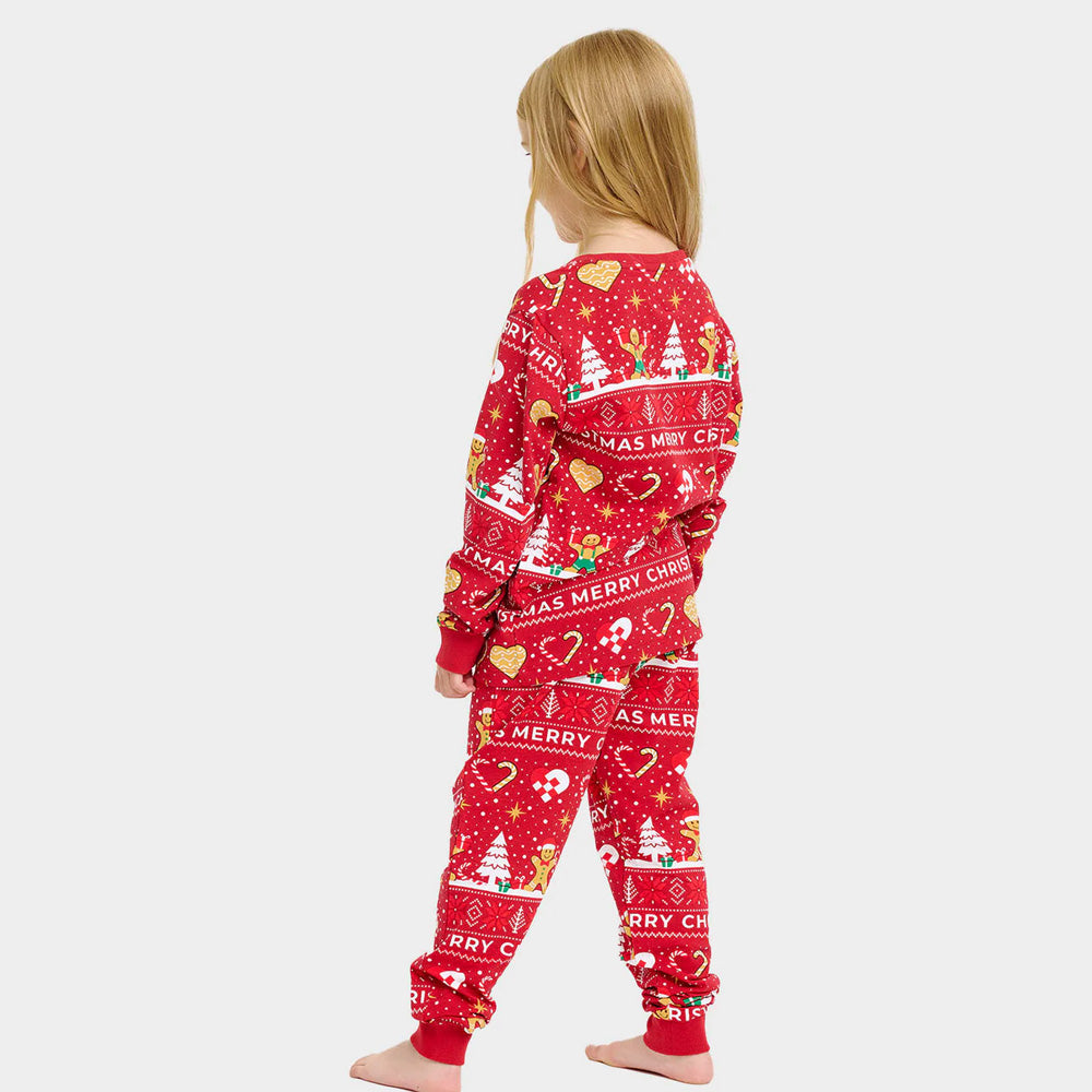 Pijama Navideña para Niños Rojo Gingercookies
