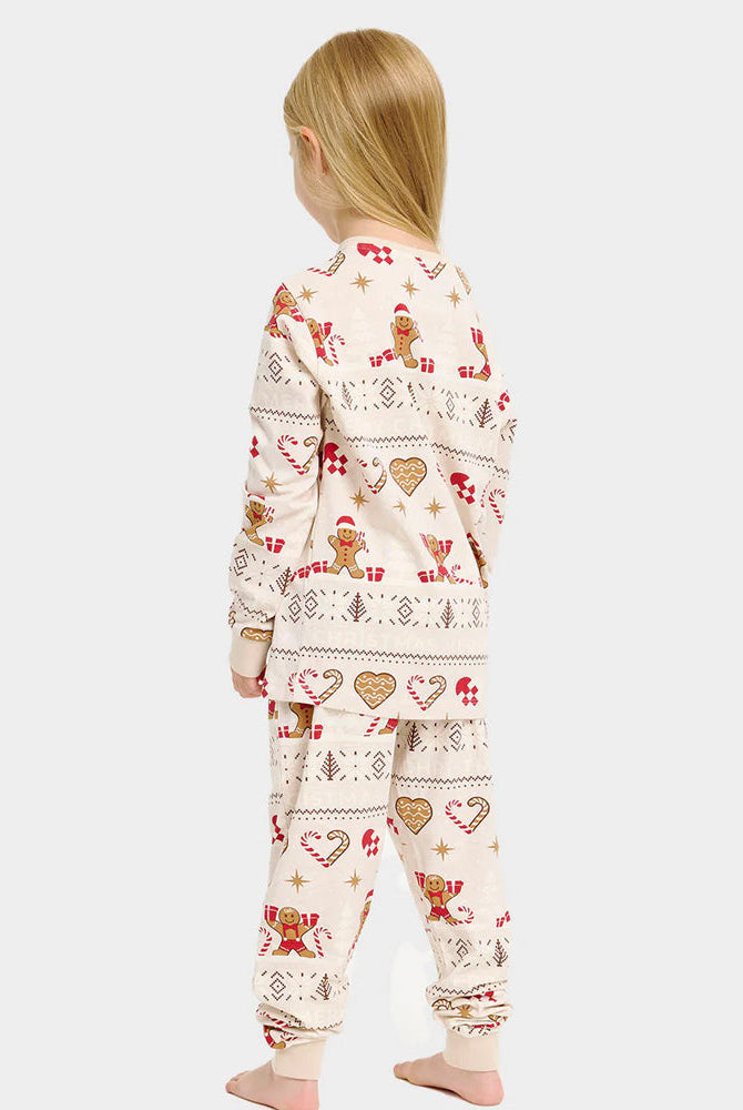 Pijama Navideña para niño Gingercookies Beige