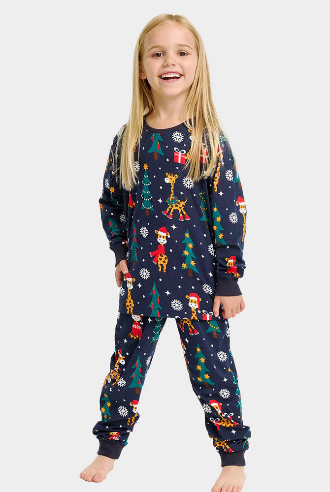 Pijama Navideña para Niño y Niña Jirafas