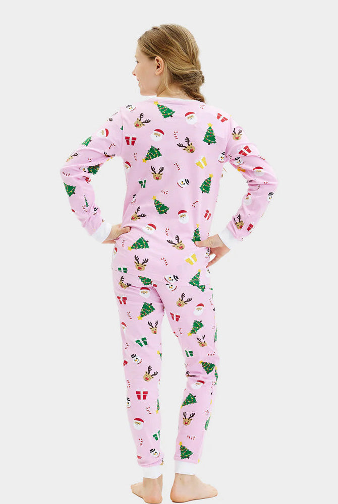 Pijama Navideña para Niño Rosa Motivos Navideños
